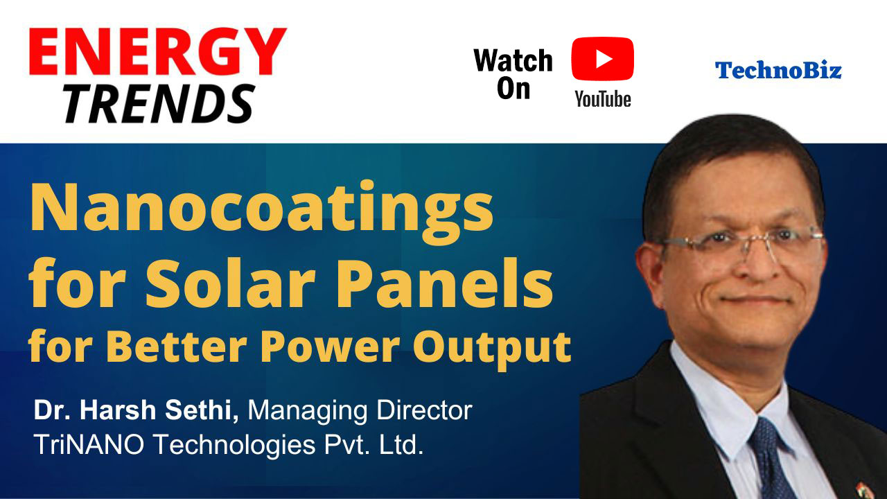 nano coatings for solar panels for better power output TriNano Technologies renewable energy
